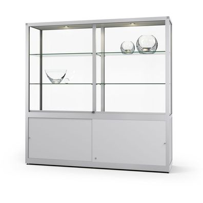 10. VERTUM 460 XL Schrankvitrine | silber eloxiert