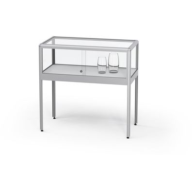 15. VERTUM 220 G S Tischvitrine | silber eloxiert