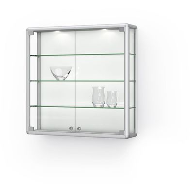 21. VERTUM 105 G S Wandvitrine | silber eloxiert