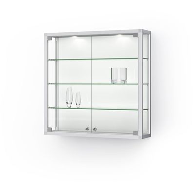 21. VERTUM 105 S Wandvitrine | silber eloxiert