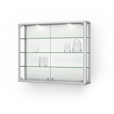 22. VERTUM 105 G M Wandvitrine | silber eloxiert