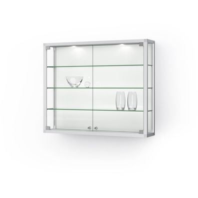 22. VERTUM 105 M Wandvitrine | silber eloxiert