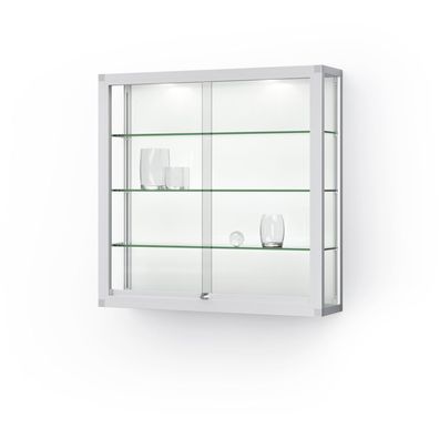 24. VERTUM 100 S Wandvitrine | silber eloxiert