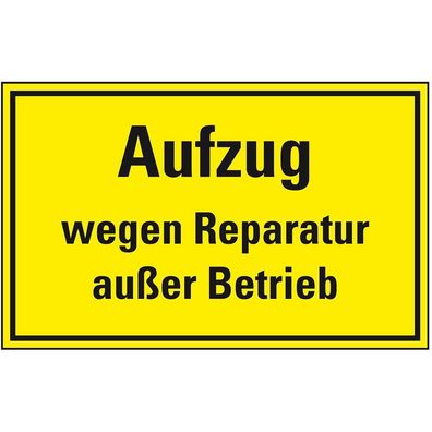 Aufzug wegen Reparatur außer Betrieb, Magnetfolie, 300x200mm