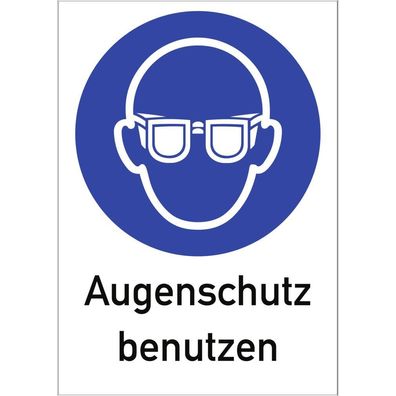 Augenschutz benutzen, Kombischild, ISO 7010