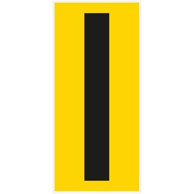 Bodenz. Buchstabe I, Rutschhemmung R10, gelb/ schwarz, PVC,180x400mm,3/ VE