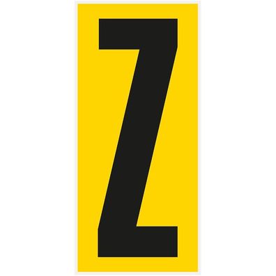 Bodenz. Buchstabe Z, Rutschhemmung R10, gelb/ schwarz, PVC,180x400mm,3/ VE
