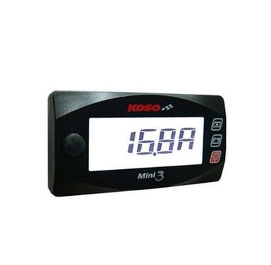 Koso BA003190 Ampere + Volt Meter Mini 3 (beleuchtet),