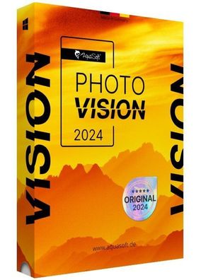 Aquasoft Photo Vision 2024 - Diashow - Fotobearbeitung - PC Download Version