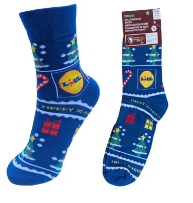 Unisex LiDL Weihnachtssocken Lidl Fan Socke Weihnachten Christmas Socks Socken