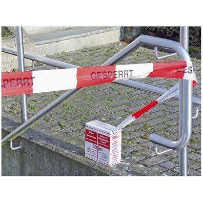 Absperrband, Aufdruck "GESPERRT" - Rolle = 500m | 80x0 mm, 500 m