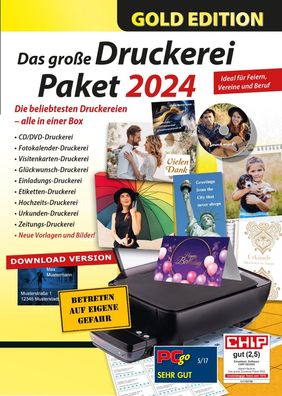 Das groï¿½e Druckerei Paket 2024 Gold - Neue Vorlagen & Bilder - Download Version