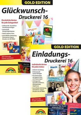 Glï¿½ckwunsch und Einladungsdruckerei 16 - 2 Vollversionen - PC Download Version