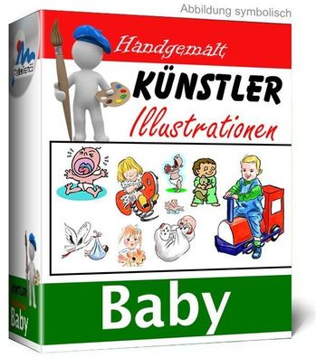 Kï¿½nstler Illustrationen Baby - Bilder - Handgemalte Cliparts - PC - Download