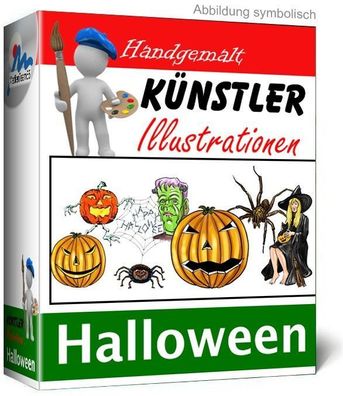 Kï¿½nstler Illustrationen Halloween - Handgemalte Cliparts - PC - Download
