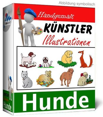 Kï¿½nstler Illustrationen Hunde - ï¿½ber 4400 Handgemalte Cliparts - PC - Download