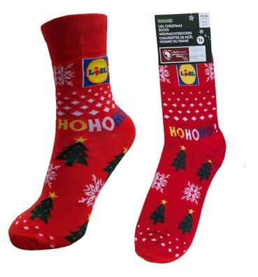 Unisex LiDL Weihnachtssocken Lidl Fan Socke Weihnachten Christmas Socks Socken