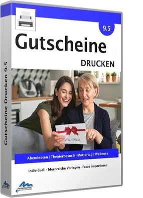 Gutscheine Drucken 9.5 Professional - Individuell gestalten - PC Download Version