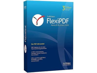 SoftMaker Flexi PDF Home & Business 2022 - Lizenz fï¿½r 3 PCs - Download Version