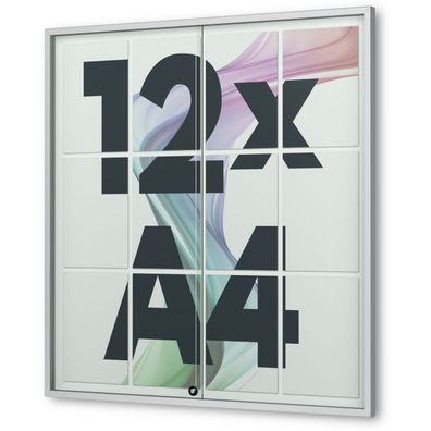 02. NEXUS-Plakatvitrine - 12x DIN A4 | eckig