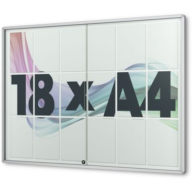 03. NEXUS-Plakatvitrine - 18x DIN A4 | gerundete Ecken