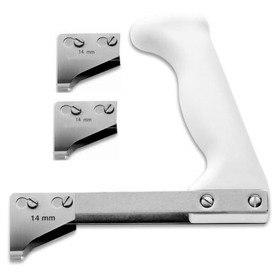 Fr. Dick Rippenzieher 14 mm Klinge Rippenabzieher inkl. 2x Ersatzklinge rostfrei