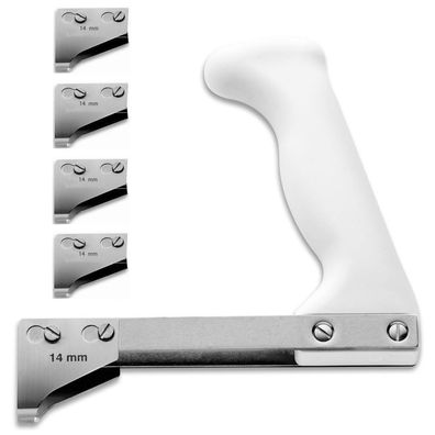 Dick Rippenzieher mit Edelstahl Klinge inkl. 4x rostfreie Edelstahl Ersatzklinge 14 m