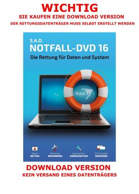 Notfall System 16 - S.A.D. - Datenrettung nach einem Windows Crash - Download