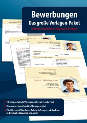Bewerbungen - Das groï¿½e Vorlagen-Paket - Bewerbungsvorlagen fï¿½r Word & InDesign