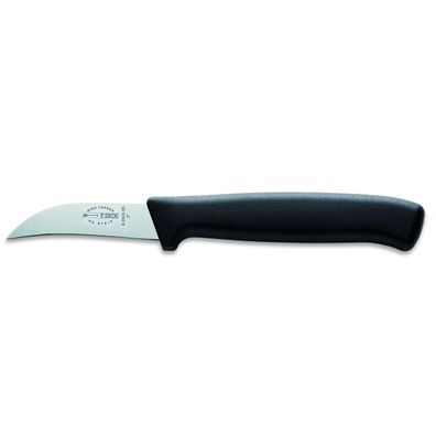 Dick Schälmesser 5 cm schwarz - Messer für Obst & Gemüse mit gebogene Klinge