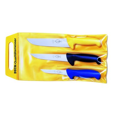 Dick Fleischermesser Set - 1 Stechmesser & 1 Ausbeinmesser & 1 Blockmesser