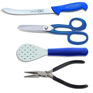 Dick Angler-Set inkl. Fischfiliermesser & Flossenschere & Schupper & Grätenzange