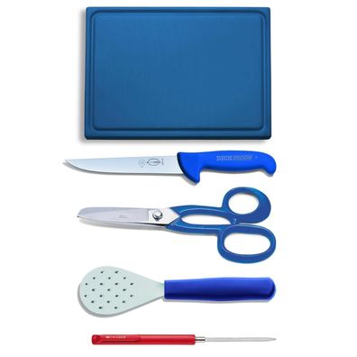 Fr. Dick Angel-Set 5 tlg. Schneidbrett Stechmesser Fischschupper & Flossenschere