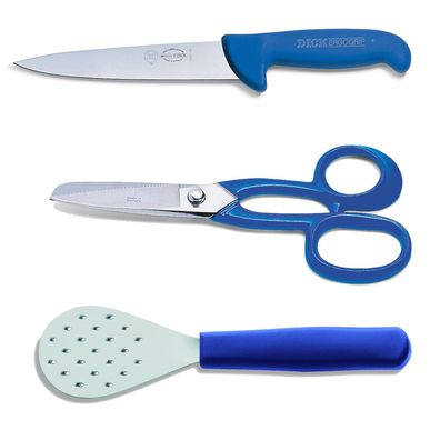 Dick Angel Set 3 teilig - breites Anglermesser mit Schupper & Flossenschere