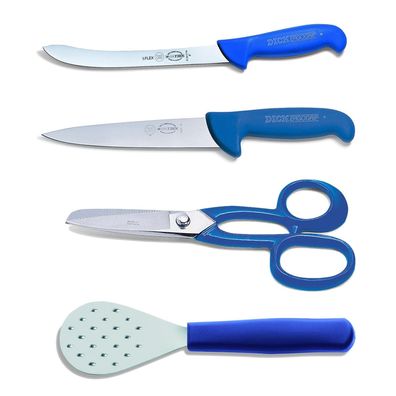 Dick Angelset inkl. Stechmesser & Fischfilitiermesser & Schupper & Flossenschere