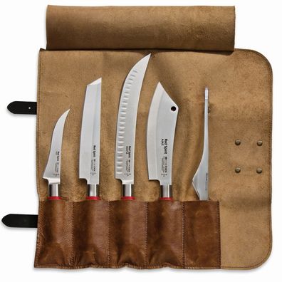 Dick Red Spirit verstellbare hochwertige 5-teilige Messer Rolltasche aus Leder