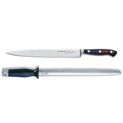 Dick Premier Plus Tranchiermesser 26 cm & ovaler Standard Wetzstahl 30 cm