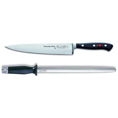 Dick Premier Plus Kochmesser 23 cm & ovaler Standard Wetzstahl 30 cm