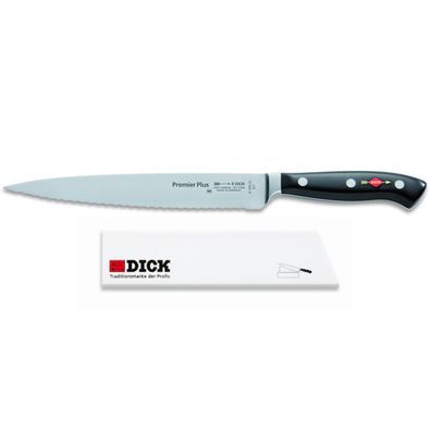 Dick Premier Plus Tranchiermesser geschmiedet 21cm Wellenschliff & Klingenschutz