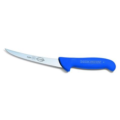 Fr. Dick ErgoGrip Ausbeinmesser 13 cm blaues Fleischermesser geschweift flexibel