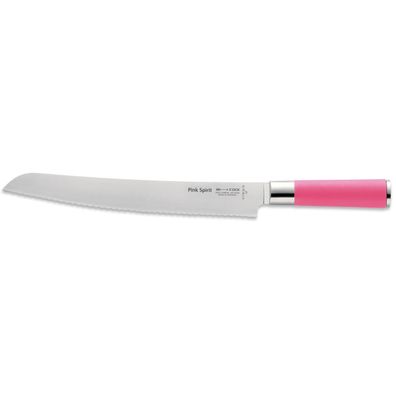 Dick großes Brotmesser 26 cm Klinge rostfreier Stahl Pink Spirit