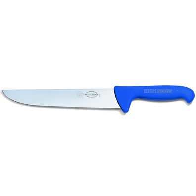 Dick Blockmesser 18 cm mit breiter geraden Klinge blau