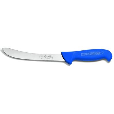 Dick langes blaues Fleischmesser schmale geschwungene Klinge 21 cm