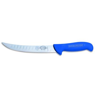Dick Zerlegemesser 21 cm geschwungene Klinge mit Kullenschliff blau