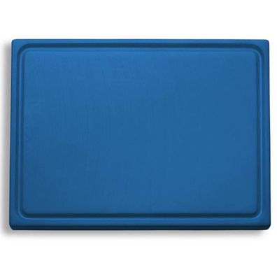 Dick großes Schneidbrett GN 1/1 mit Saftrille blau