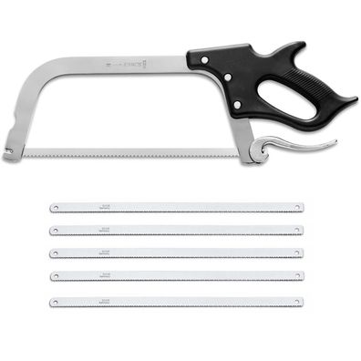 Fr. Dick Knochensäge 35 cm Fleischersäge Metzgersäge & 5x Ersatz-Sägeblatt Stahl