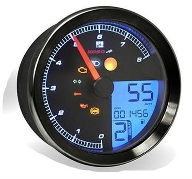 Koso KOSO HD-01 Sportster 883 Drehzahlmesser / Tachometer BJ.: 2004-2013 schwarz