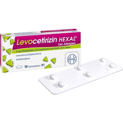 Levocetirizin HEXAL bei Allergien 5mg Filmtabl