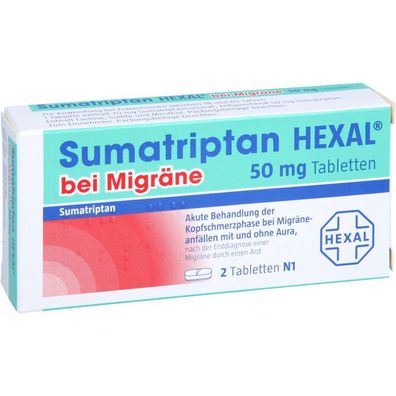 Sumatriptan HEXAL bei Migräne 50 mg Tabletten