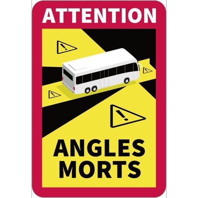 Magnetfolie "ANGLES MORTS" Symbol BUS, 250 x 170 mm